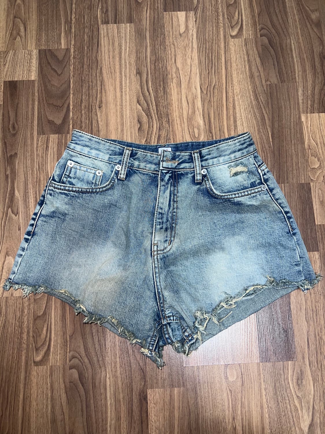 네이키드서프클럽 레터링 데님 숏팬츠 인디고블루 2size 상품이미지2