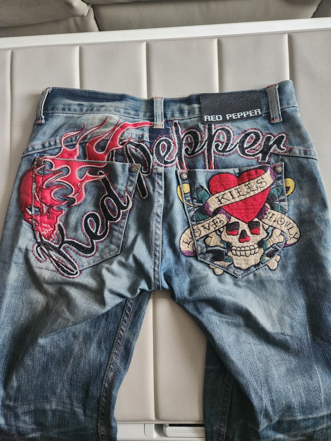 에드하디 x 레드페퍼 y2k 데님팬츠 상품이미지1