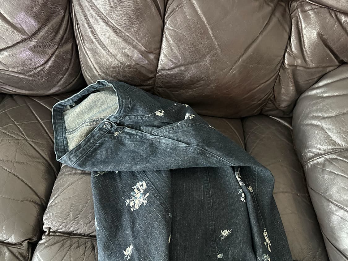 floral denim flare skirt 상품이미지3