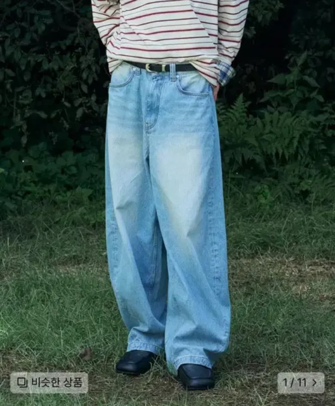 노운 코듀로이 와이드 데님 팬츠 상품이미지2