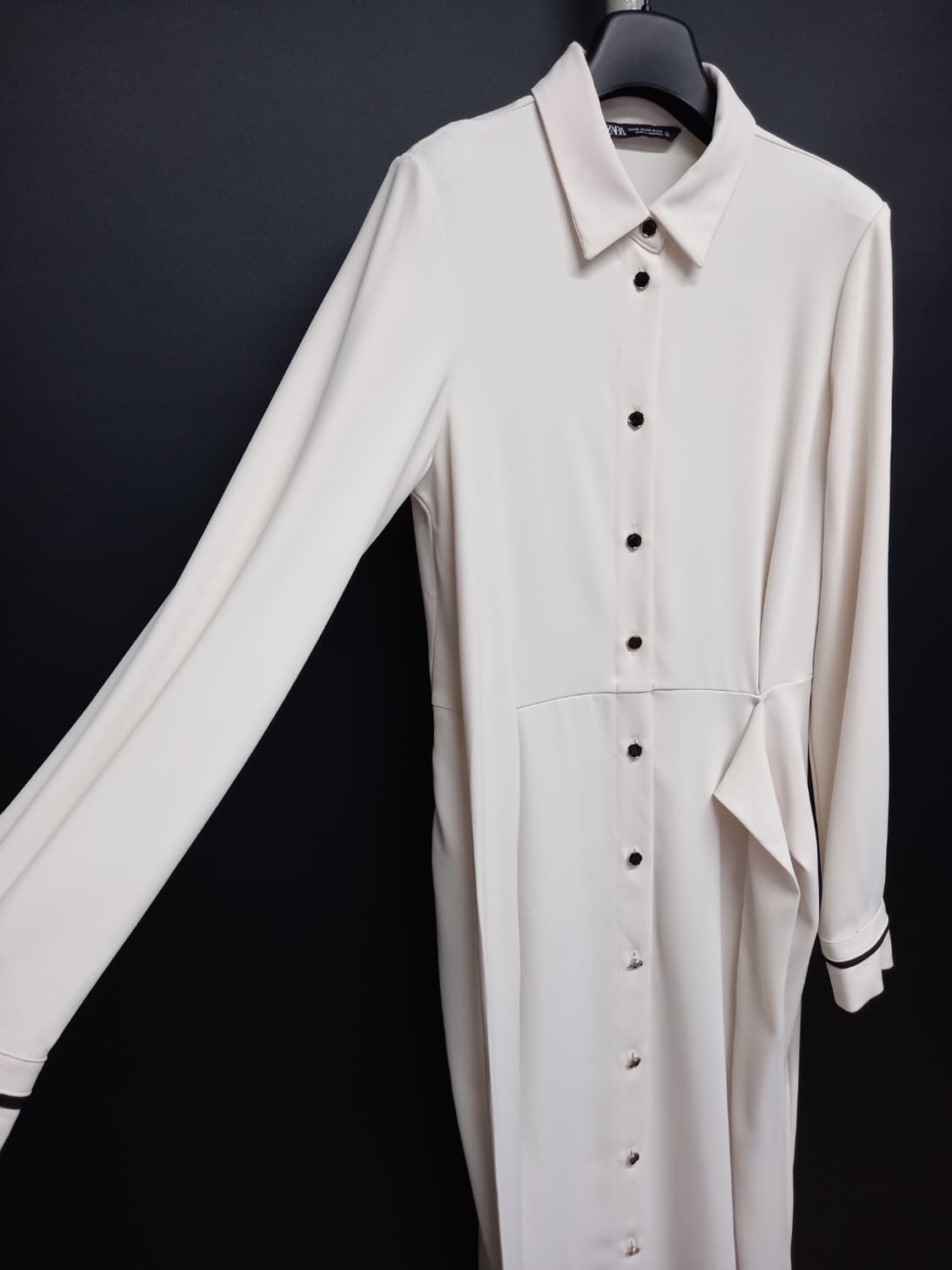 자라 춘추 엘라스틴 맥시 롱 원피스 44 상품이미지4