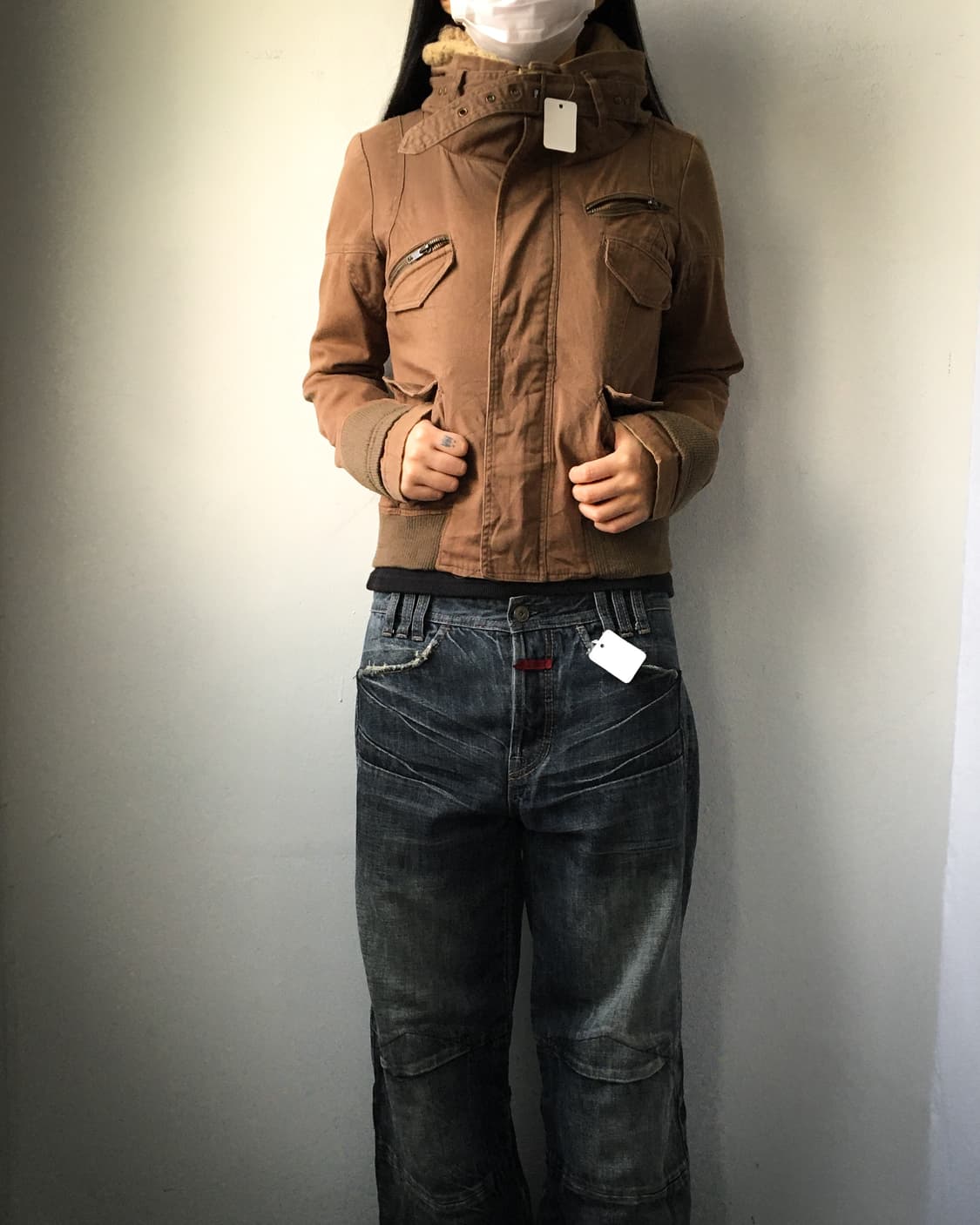 High neck belted jacket 상품이미지8