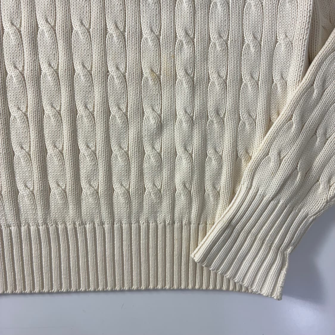 Polo  폴로 랄프로렌 자수 코튼 꽈배기 카라 니트   상품이미지4