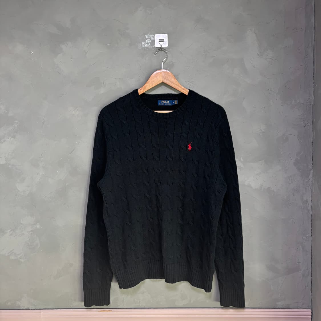 폴로 랄프로렌 꽈배기 니트 블랙 상품이미지1