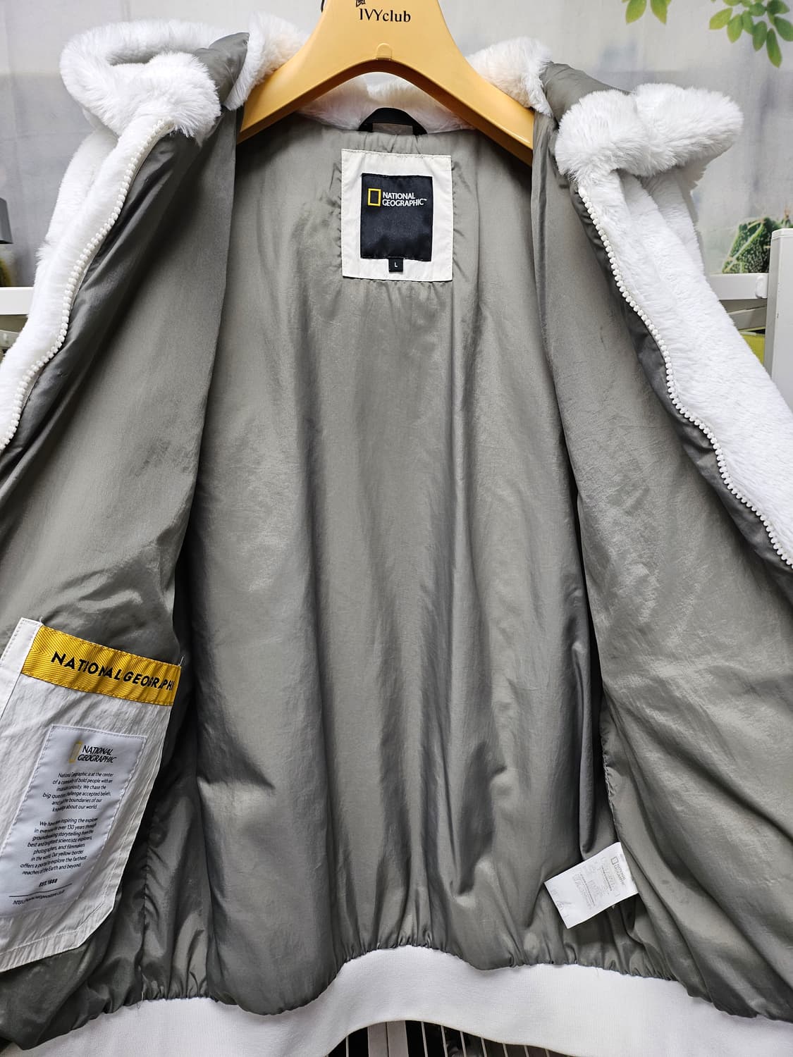 내셔널지오그래픽 풀집업 페이크퍼 후드집업 남녀공용 (1 상품이미지8