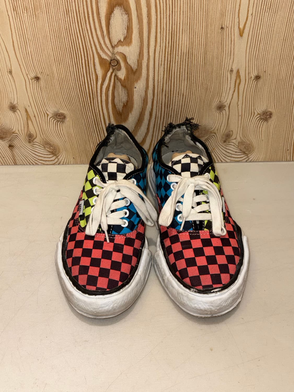 미하라야스히로 체커보드 스니커즈 상품이미지2