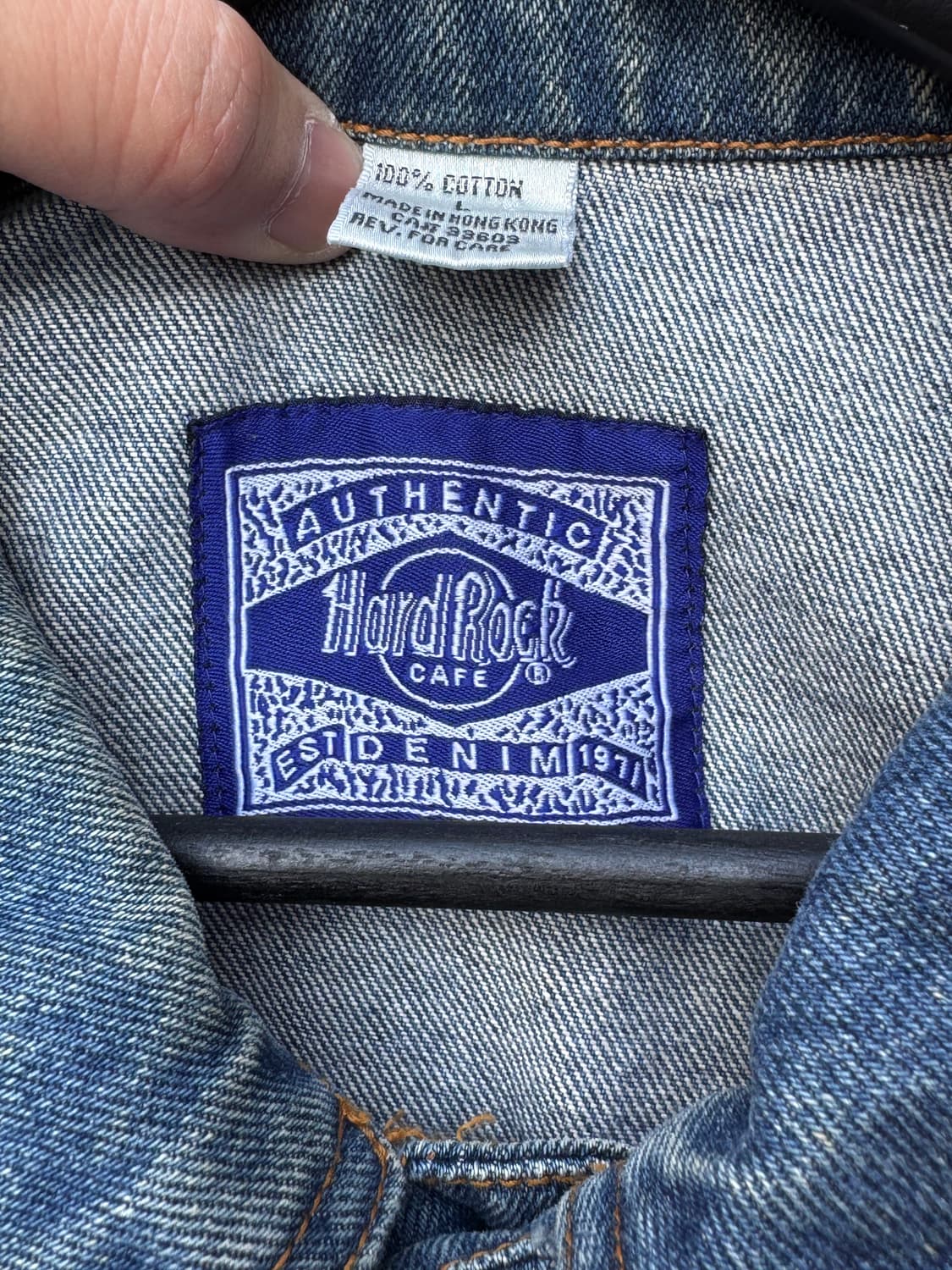 90s 하드락카페 나이아가라 폴스 워싱 데님 트러커자켓  상품이미지5