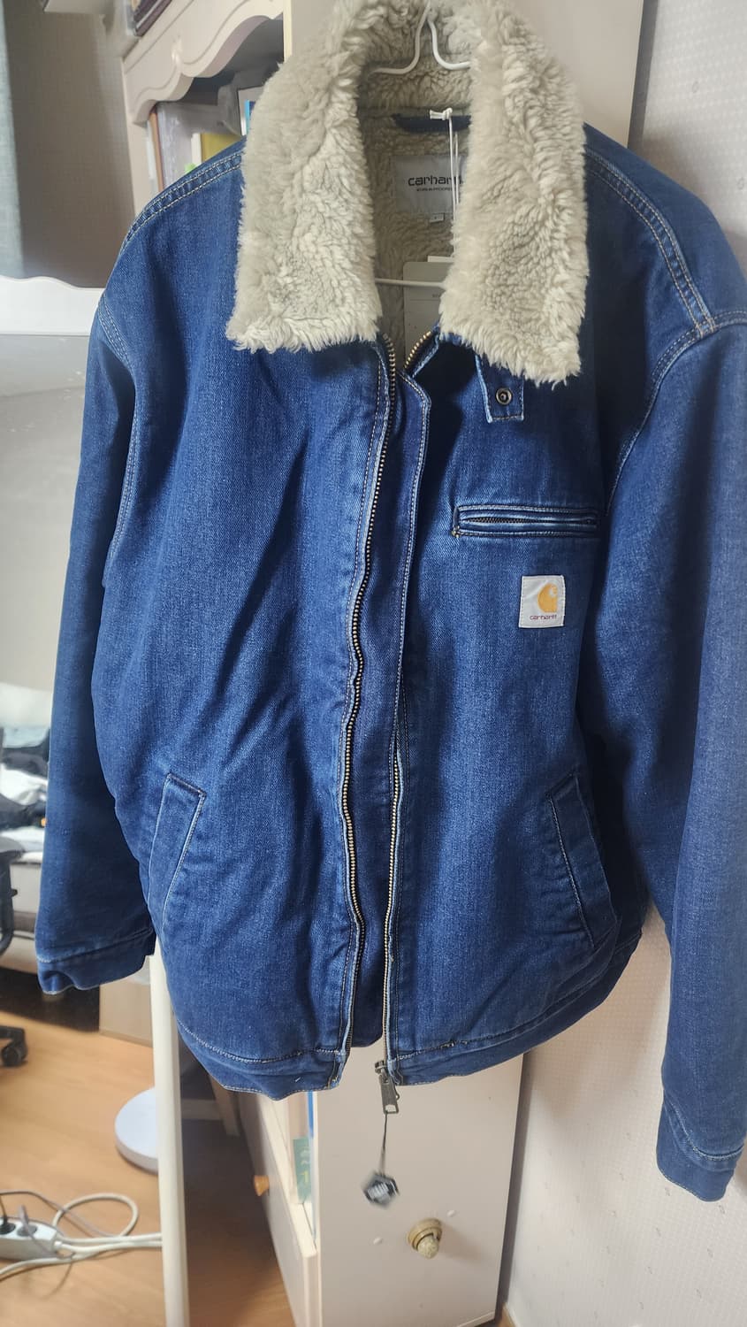 칼하트 WIP 헤럴드 자켓 블루 월 스톤 워시드 L사이즈 상품이미지3