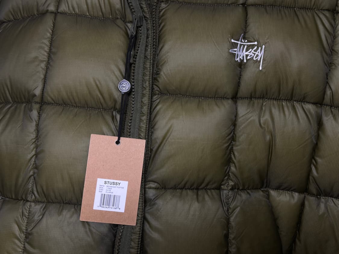 스투시 미드웨이트 푸퍼 패딩 올리브 XL 상품이미지2