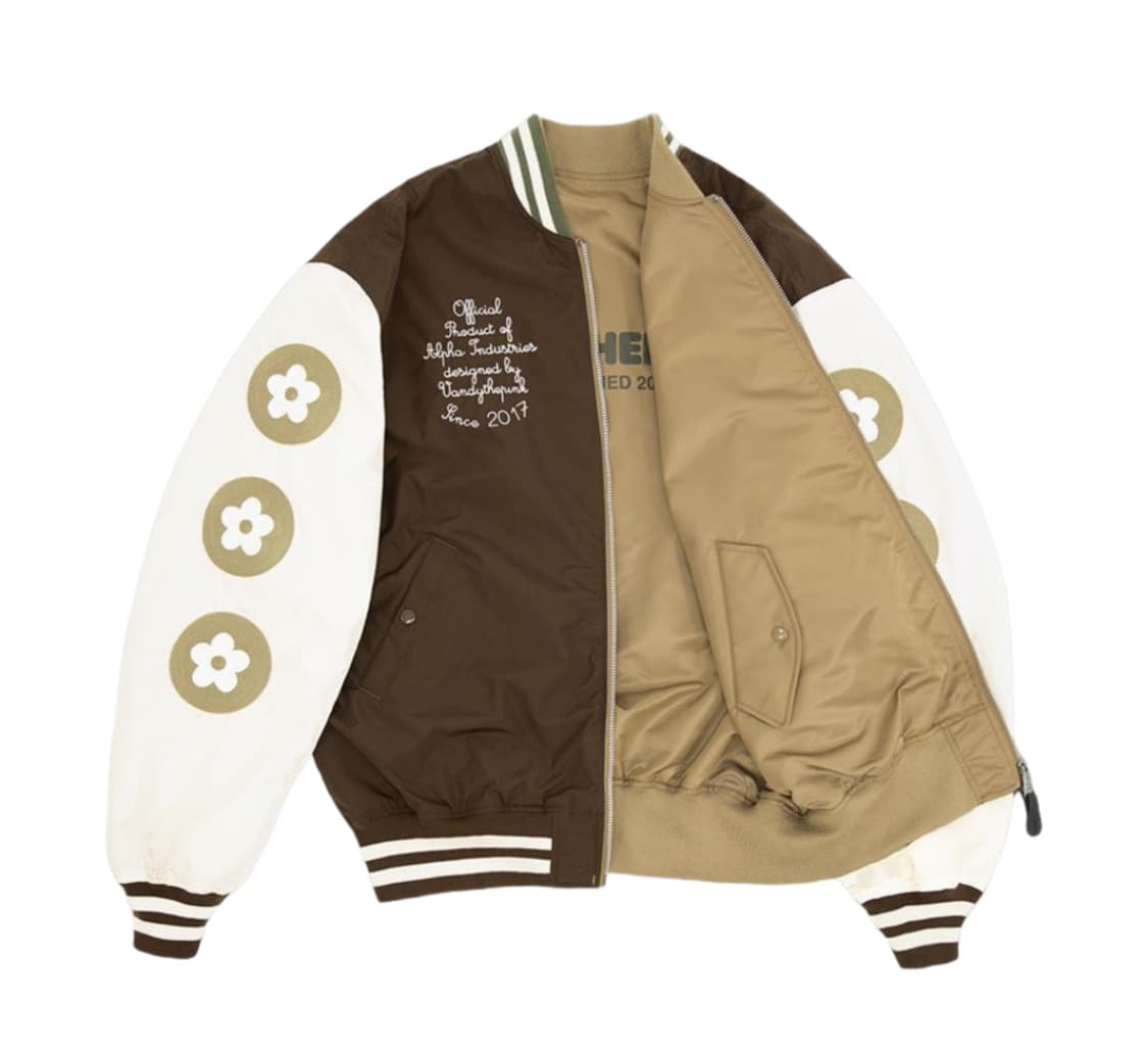 [M] 반디 더 핑크 x 알파 인더스트리 봄버 자켓 리드 그레이 상품이미지3