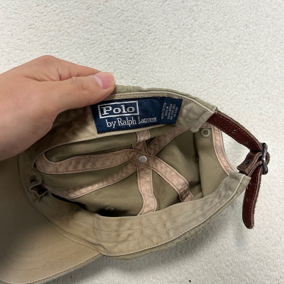 Polo Ralph Lauren Beige Ball Cap 상품이미지3
