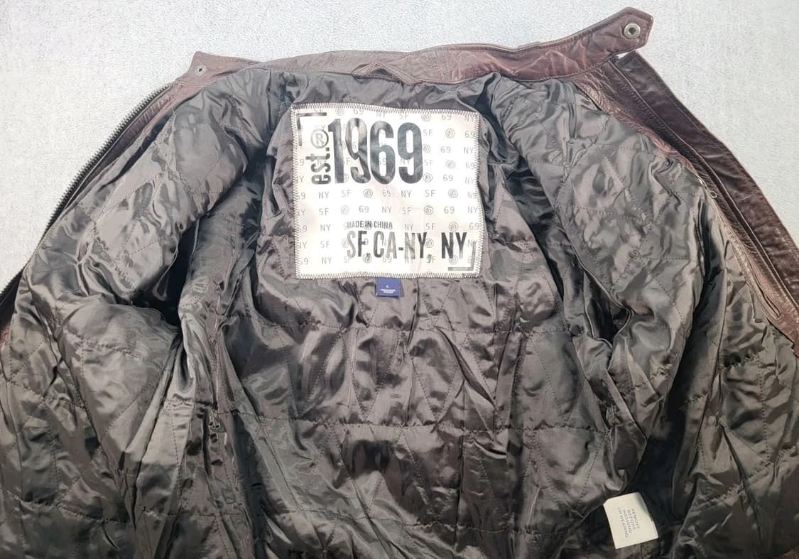 올드 갭 브라운 모터사이클 가죽 자켓 상품이미지3