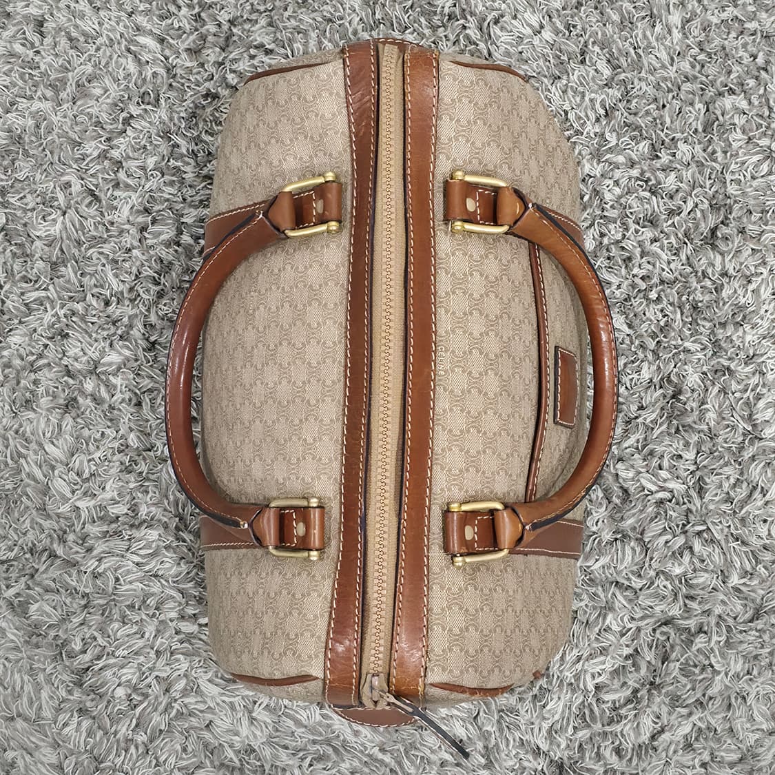 셀린느 빈티지 마카담 보스턴백 30 여행가방 베이지  상품이미지7