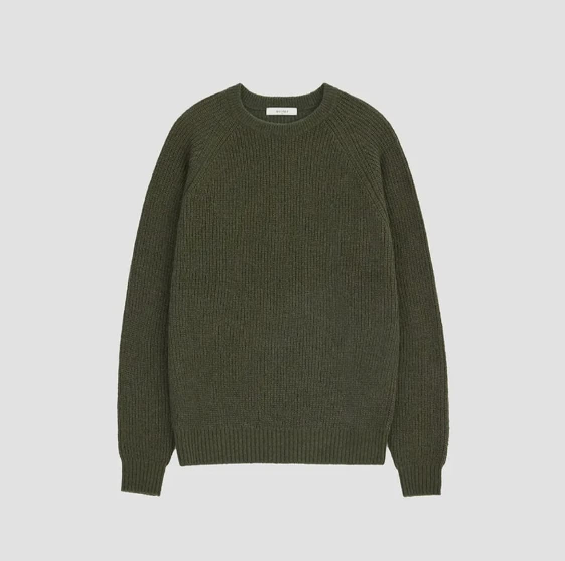 (50)노이어 키드모헤어 오버핏 니트 카키 상품이미지1