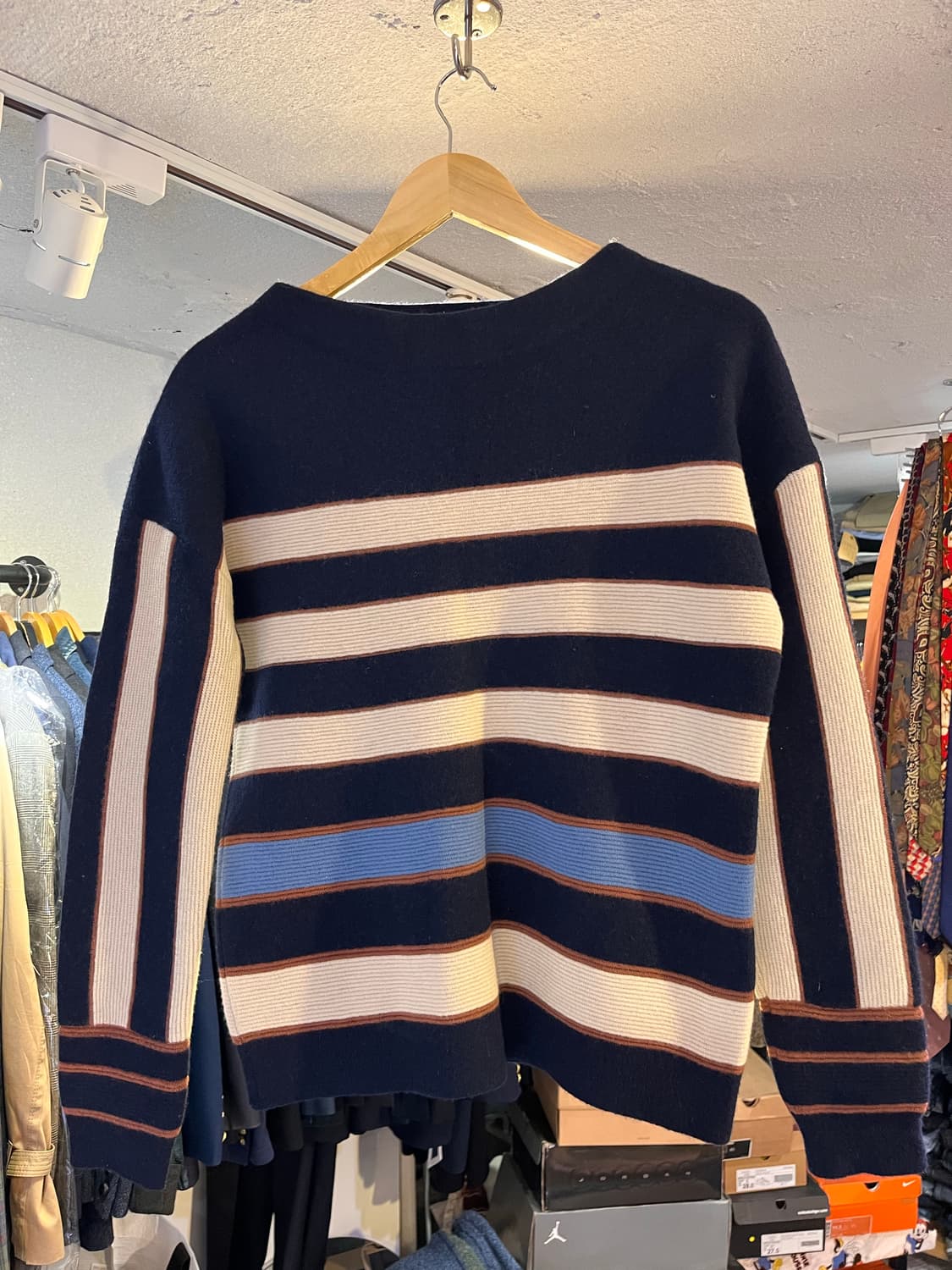 시스템 스트라이프 울 니트 상품이미지1