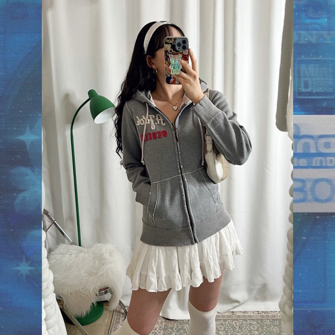 아베크롬비 그레이 데미지 포인트 후드 집업 상품이미지2