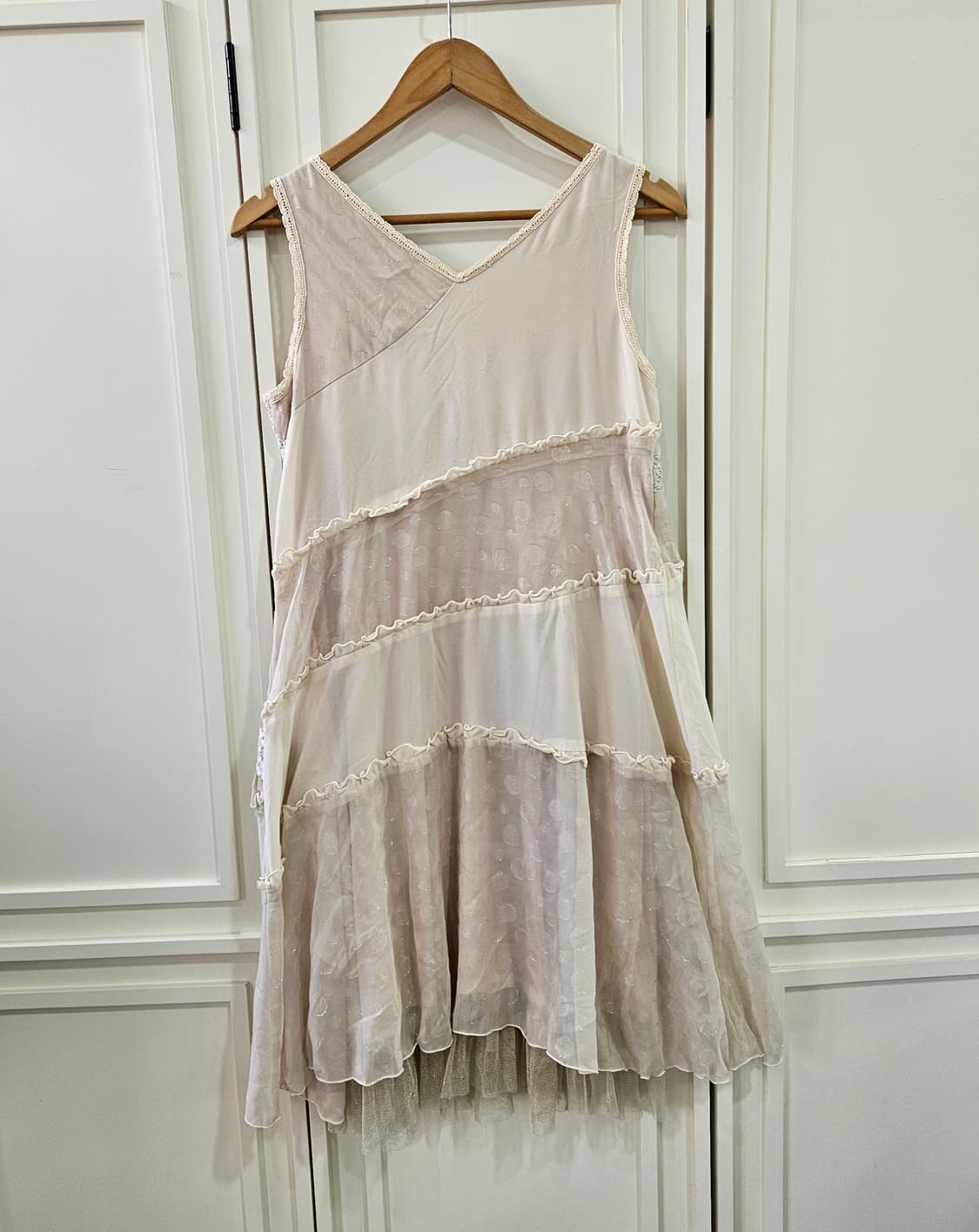 엑시즈 팜(axes femme) 레이스 레이어드 쉬폰 원피스 상품이미지5