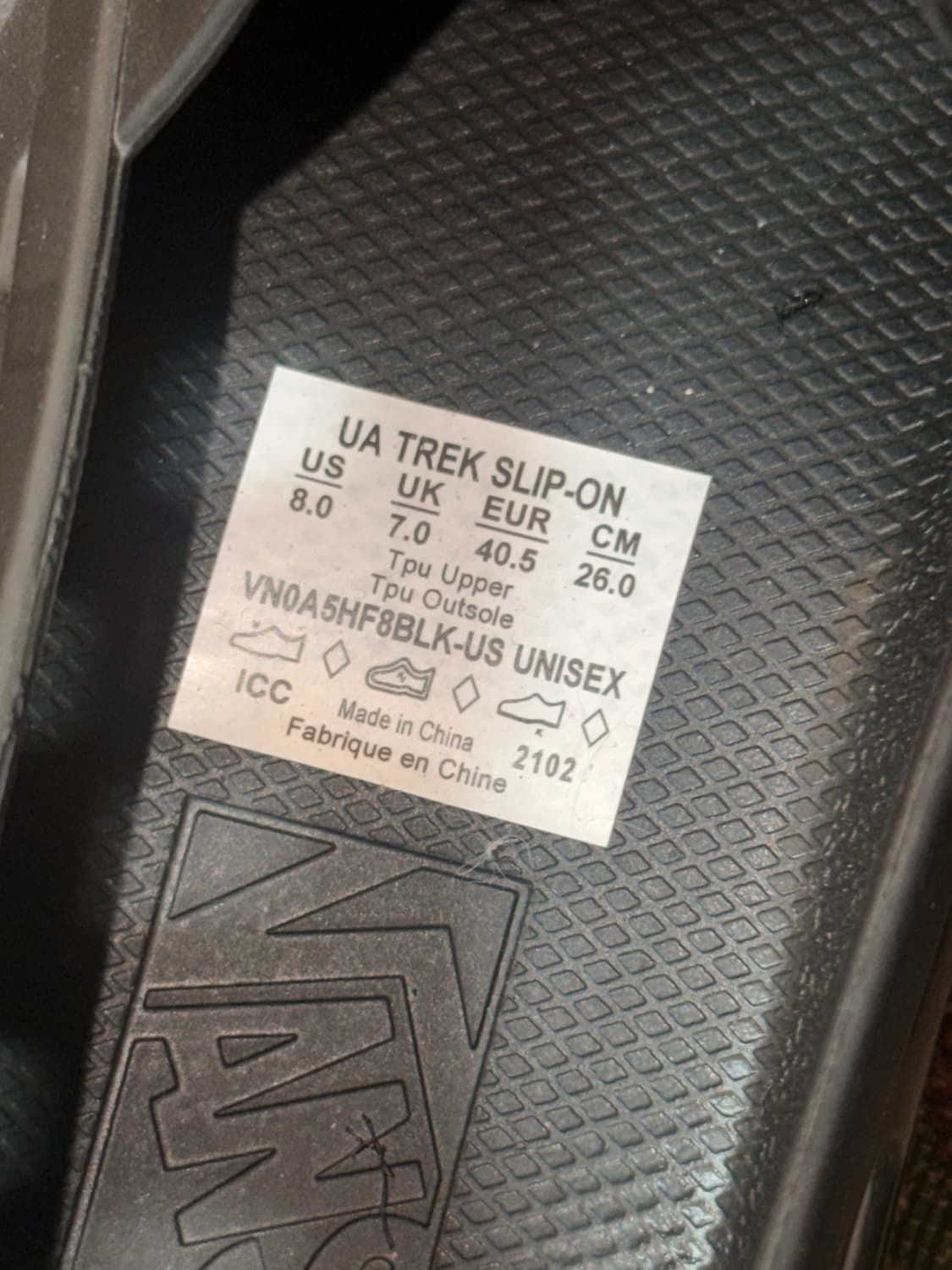 반스 UA 트랙 슬립온 260블랙  상품이미지4