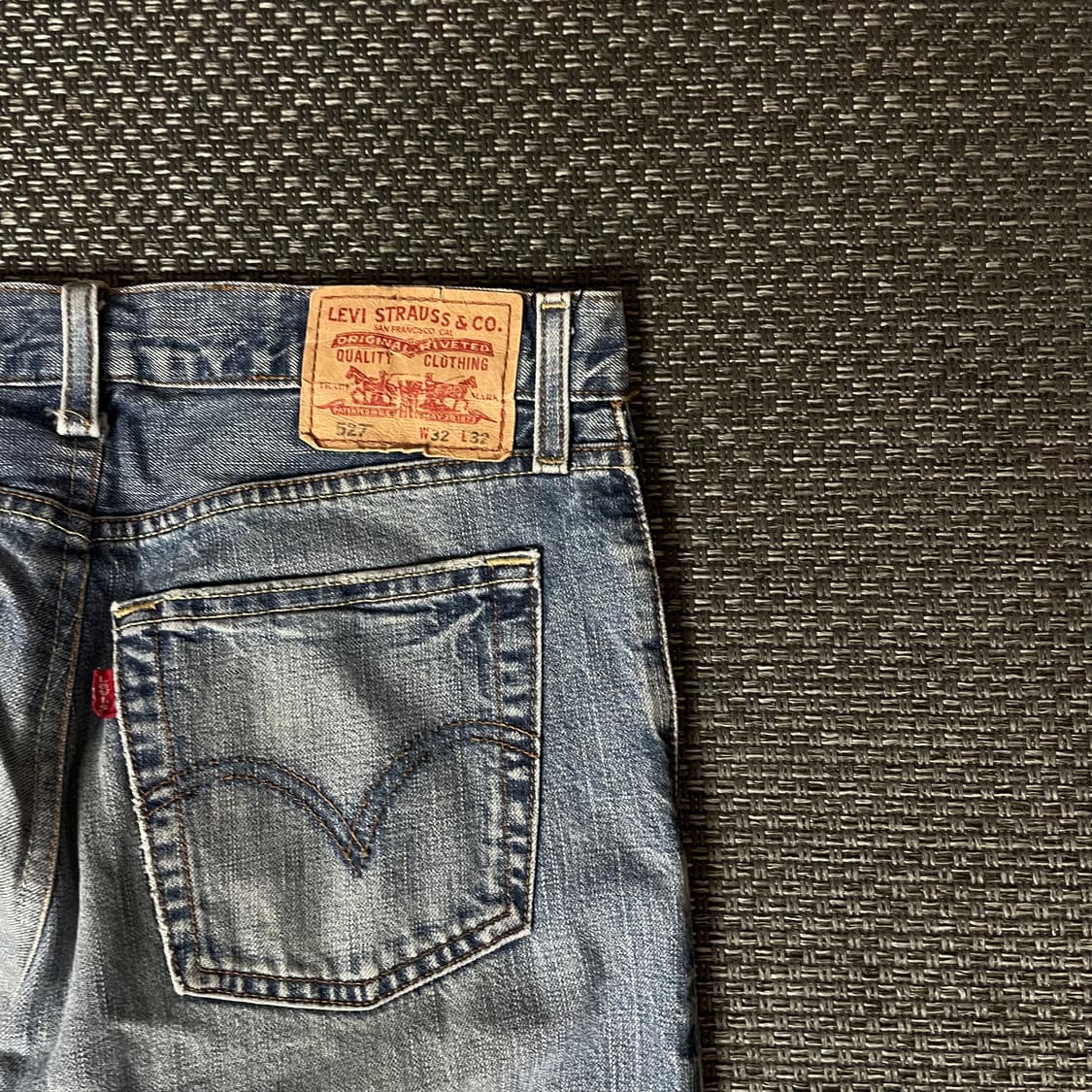 (32) 리바이스 527 32X32 워싱 데님 팬츠 로우부츠컷 상품이미지6