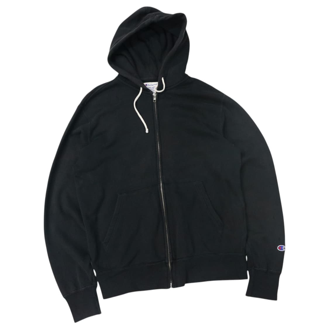 Champion 챔피온 빈티지 C로고 블랙 후드 집업 (L) 상품이미지1