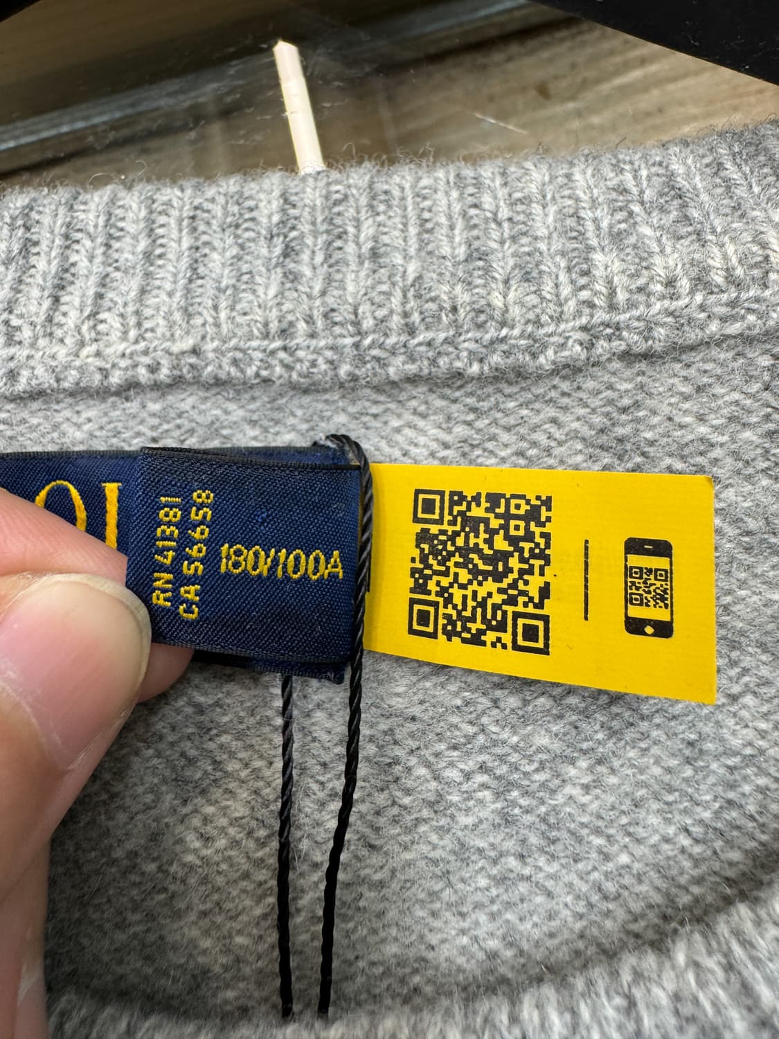 폴로 랄프로렌 QR 라벨 울 니트 상품이미지6