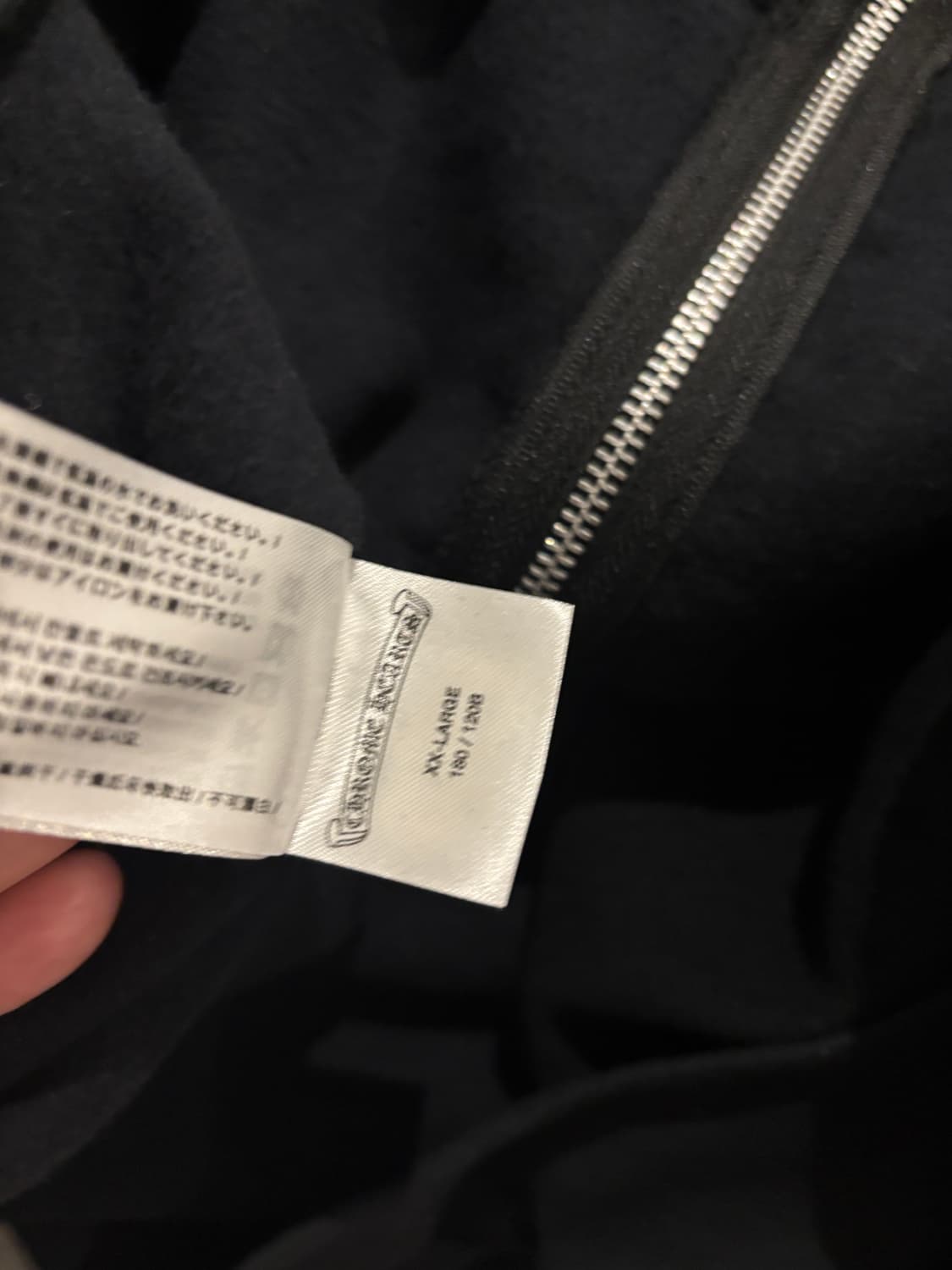 XXL 새상품 크롬하츠 홀스슈 플로랄 플리스 집업 후드 블랙 핑크 상품이미지5