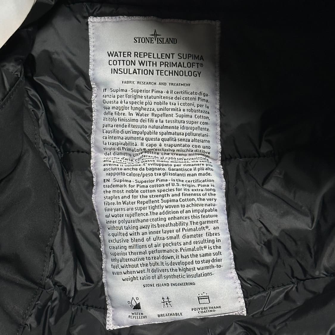 M 스톤아일랜드 블랙 프리마로프트 패딩 상품이미지6