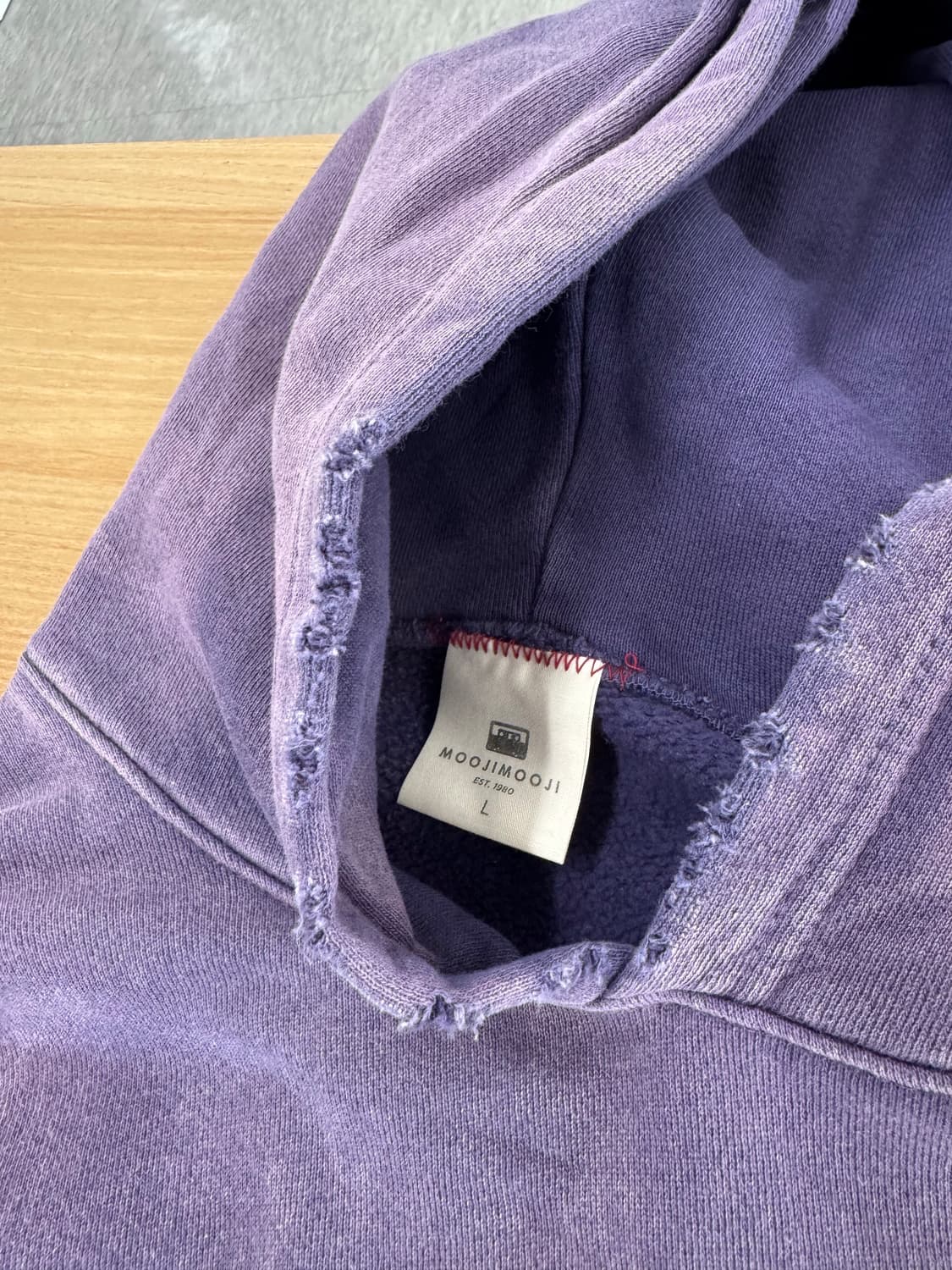 퍼플 데미지 후디  상품이미지5