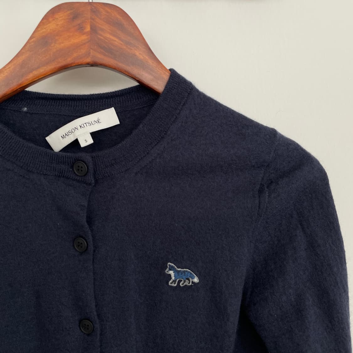 메종 키츠네 베이비 폭스 패치 네이비 레귤러 가디건 상품이미지2