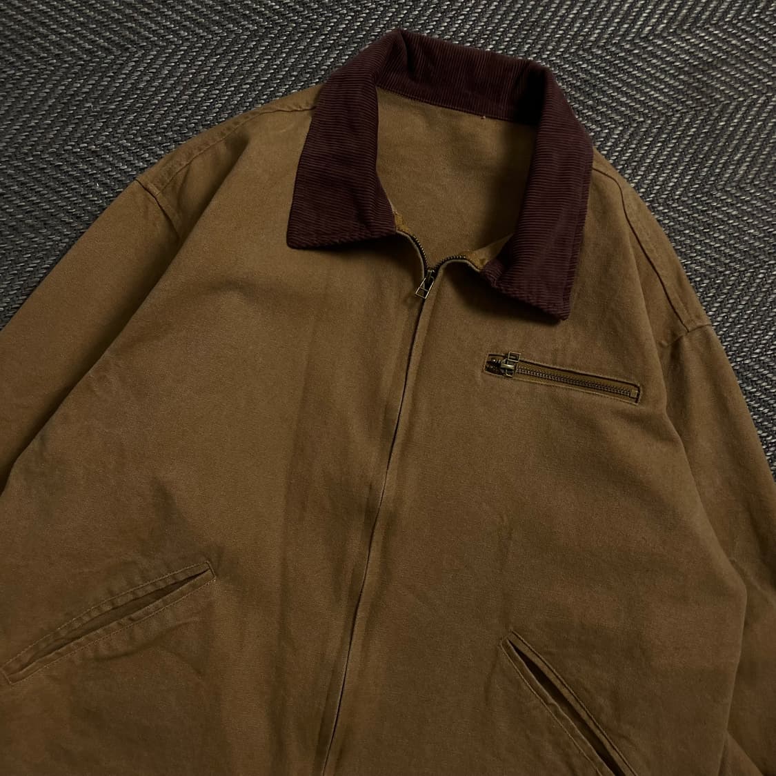 빈티지 올드스쿨 캔버스 워크 자켓 브라운y 4499 상품이미지5