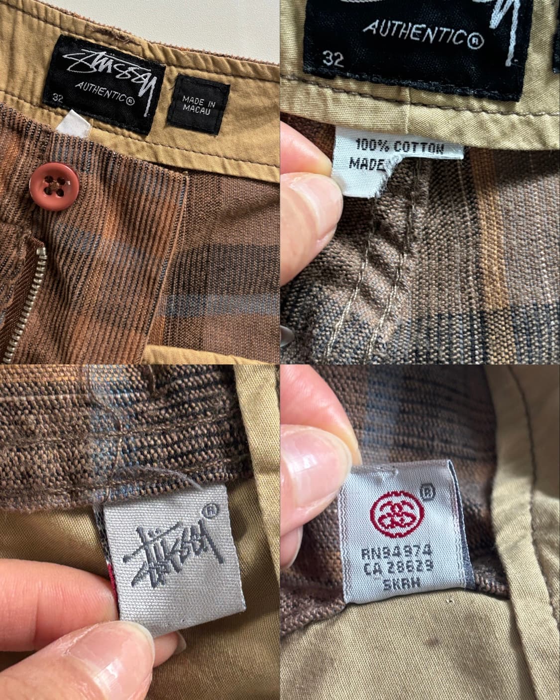 STUSSY 스투시 00‘s 체크 카고 팬츠 상품이미지10