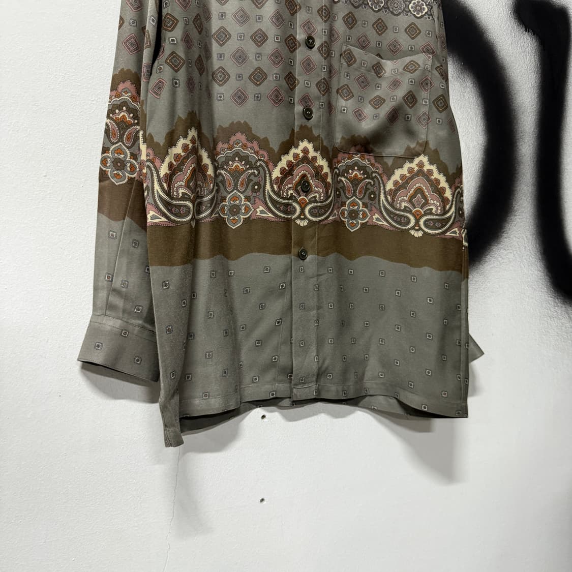 VTG 빈티지 에스닉 페이즐리 패턴 긴팔 셔츠 상품이미지4
