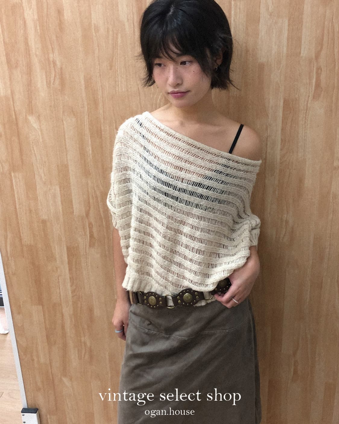 vintage one-shoulder knit top 상품이미지2