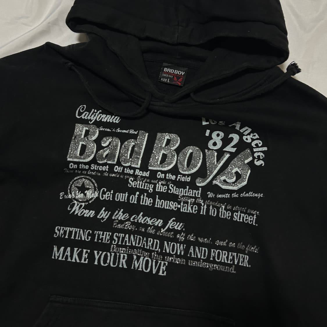 빈티지 badboy 프린팅 후드티 상품이미지5