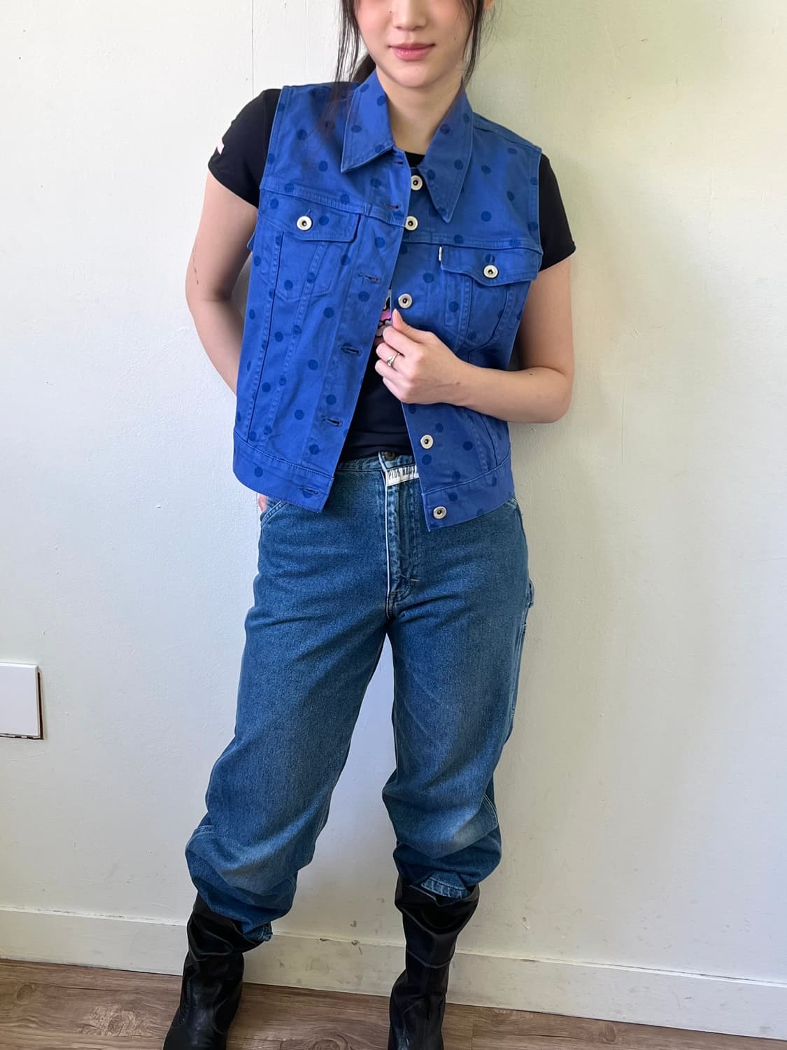 리바이스 도트 베스트 자켓 상품이미지4