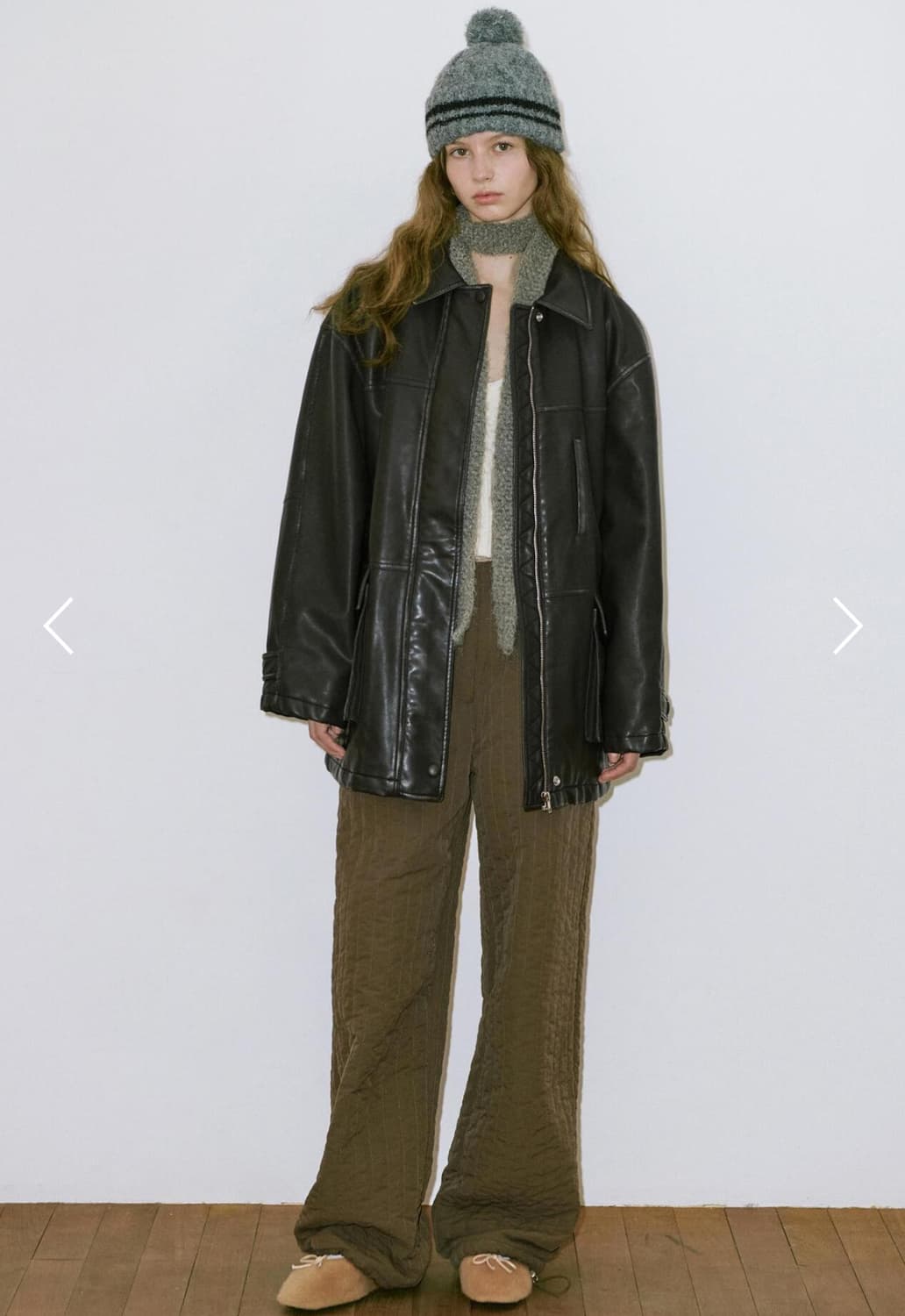 시눈 Washing Leather Half Jacket (Black) 상품이미지2