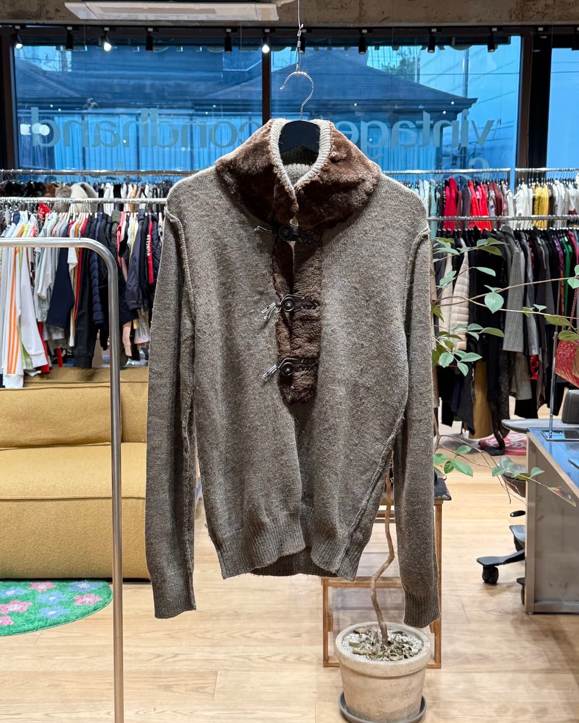 돌체앤가바나 브라운 하프버튼 램스킴 울 니트  상품이미지1