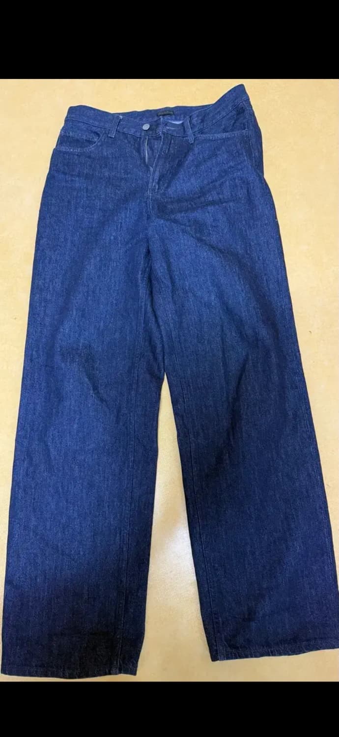 유니클로 와이드스트레이트진 긴기장 68블루 상품이미지1