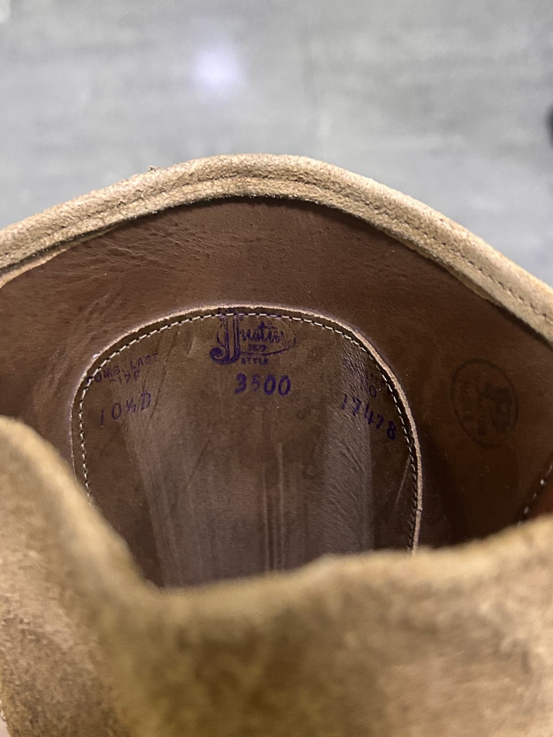 [285] 저스틴 러프아웃 스웨이드 웨스턴 카우보이 부츠 상품이미지8