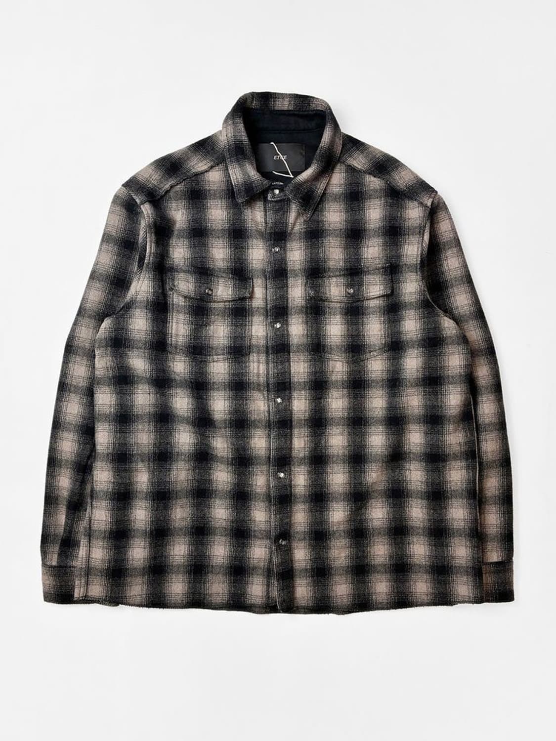 이티씨이 ETCE 24FW 헤비 울 플란넬 체크 셔츠 PN5044 상품이미지1