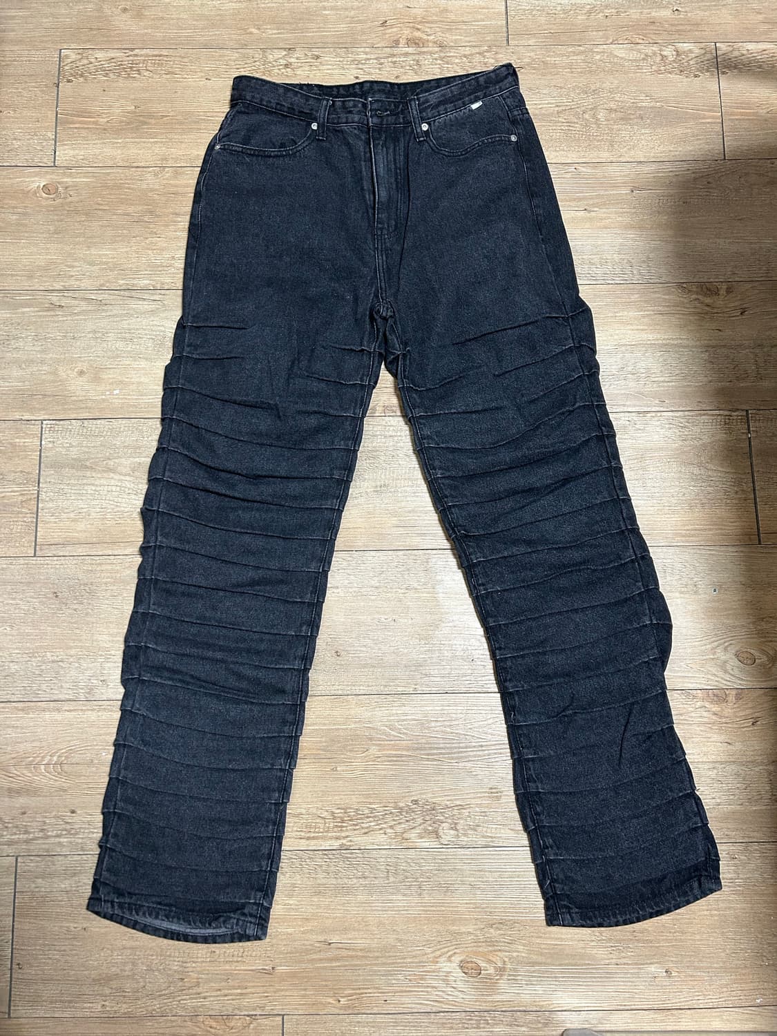 노매뉴얼 T.W DENIM PANTS - WASHED BLACK [M] 상품이미지2