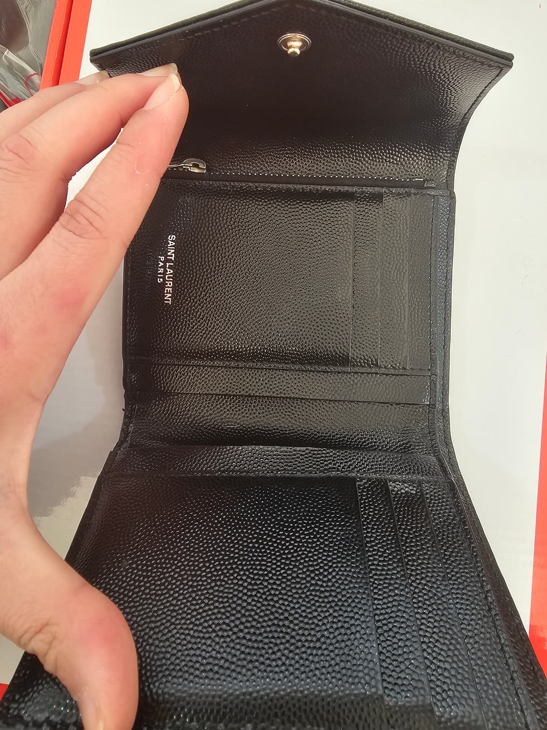 생로랑 마틀라세 반지갑 블랙 은장 상품이미지3