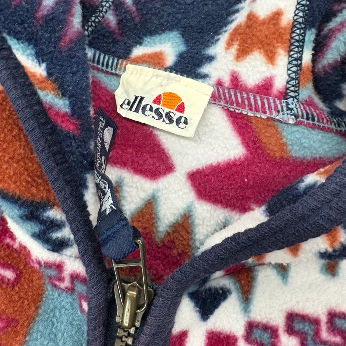 (100)엘레쎄 패턴 후리스 아노락 상품이미지4