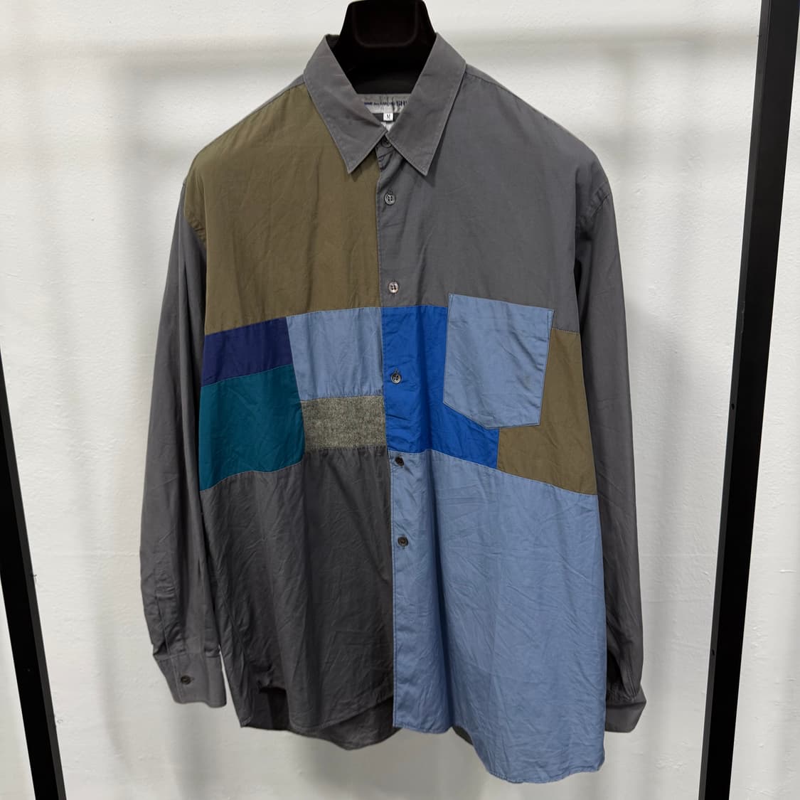 꼼데가르송 셔츠 컬러블록 패치워크 셔츠  상품이미지1
