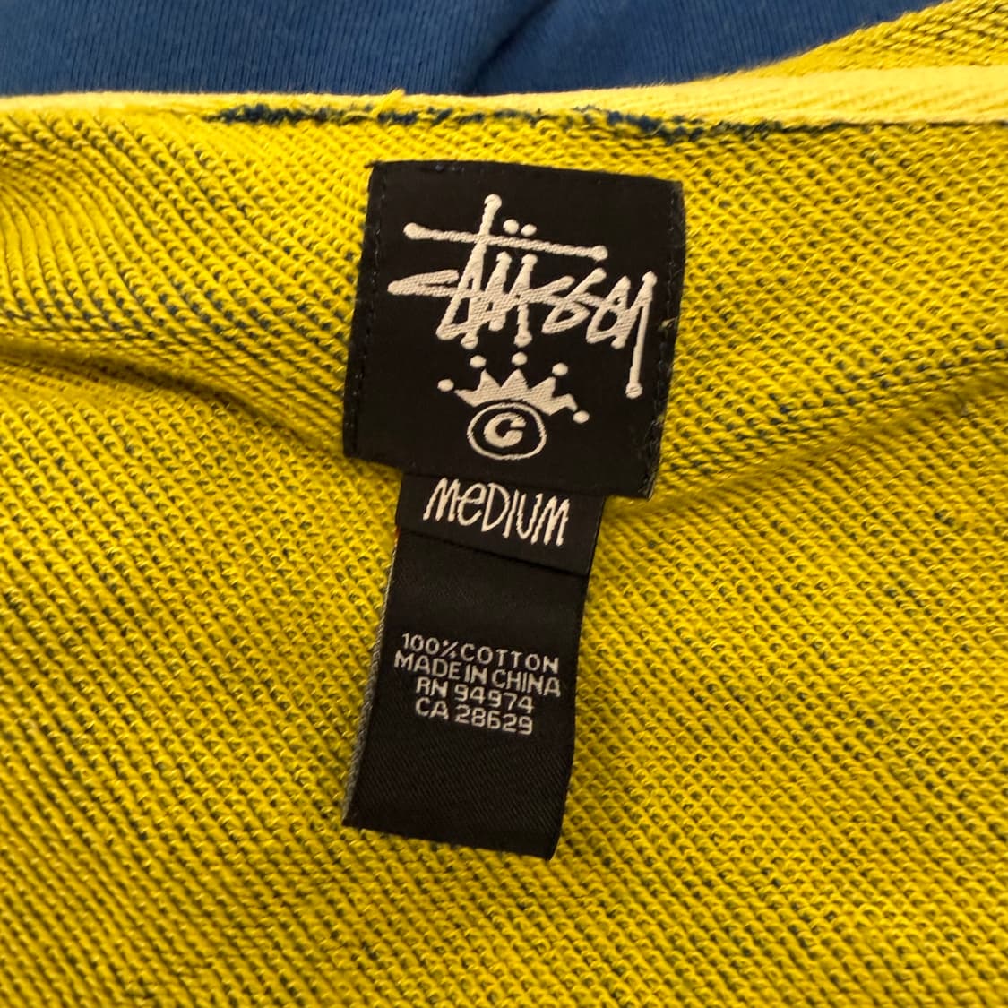 스투시 블루 옐로우 후드집업  상품이미지5