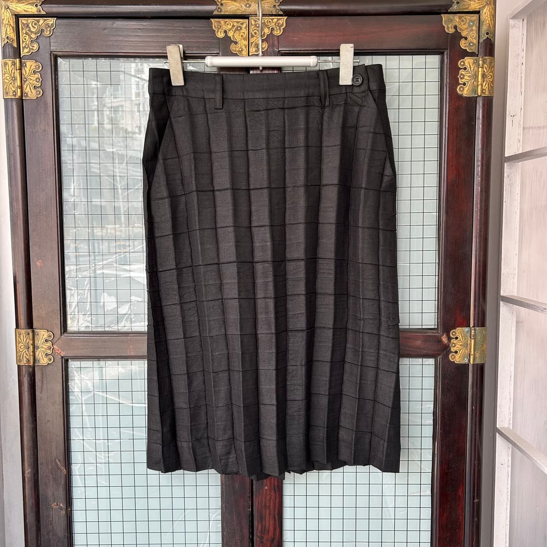 이세이 미야케 체크 플리츠 스커트 상품이미지4