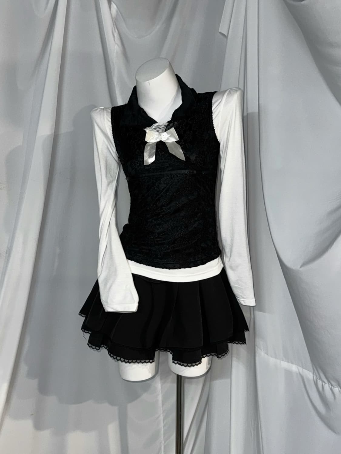 (6pcs) 무채색 데일리 공겜여주 고스오리엔탈 코디세트 상품이미지6