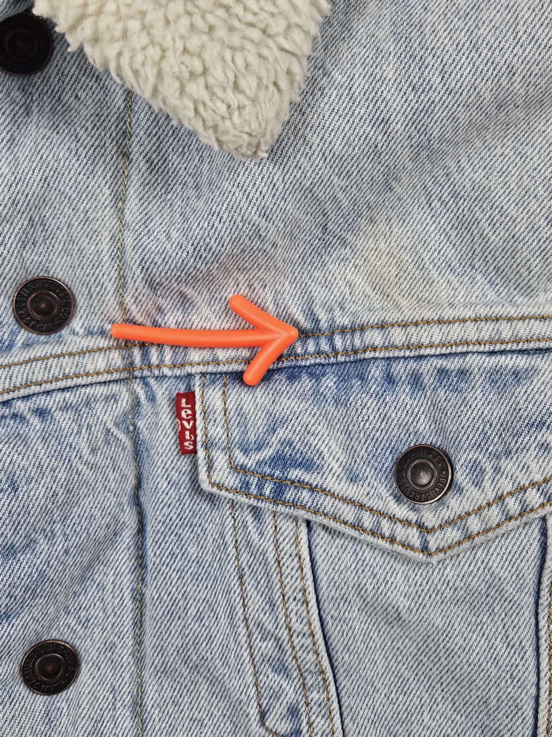 리바이스 쉐르파 라이트데님 트러커 자켓 ( M ) / 10334 상품이미지7