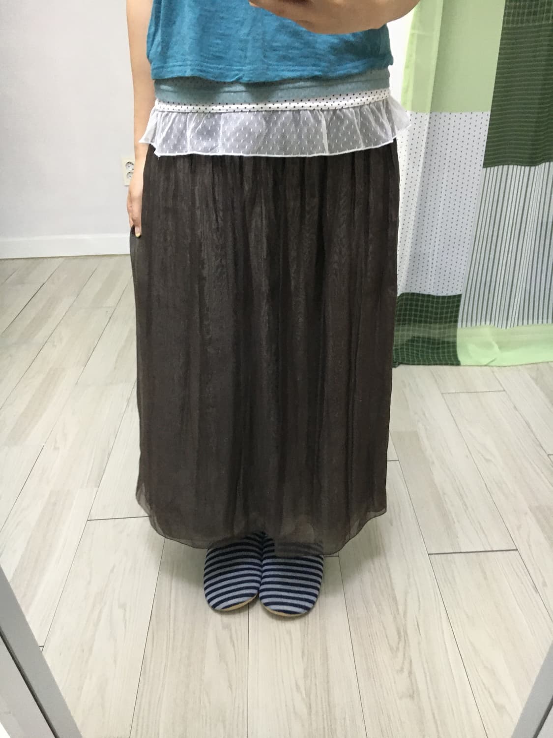 브라운 롱 샤스커트  상품이미지8