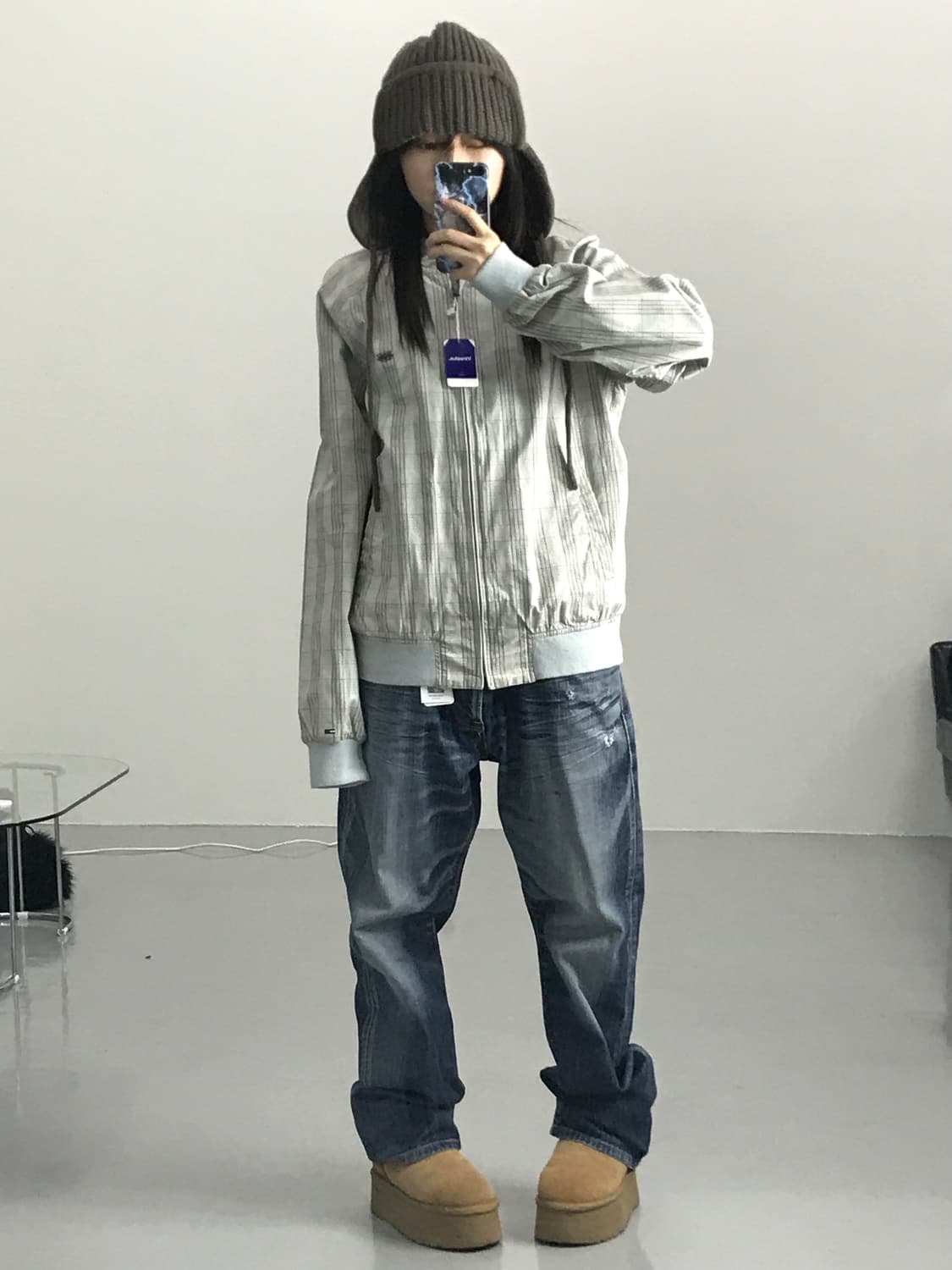 타미힐피거 체크 라이트 집업 재킷 상품이미지2